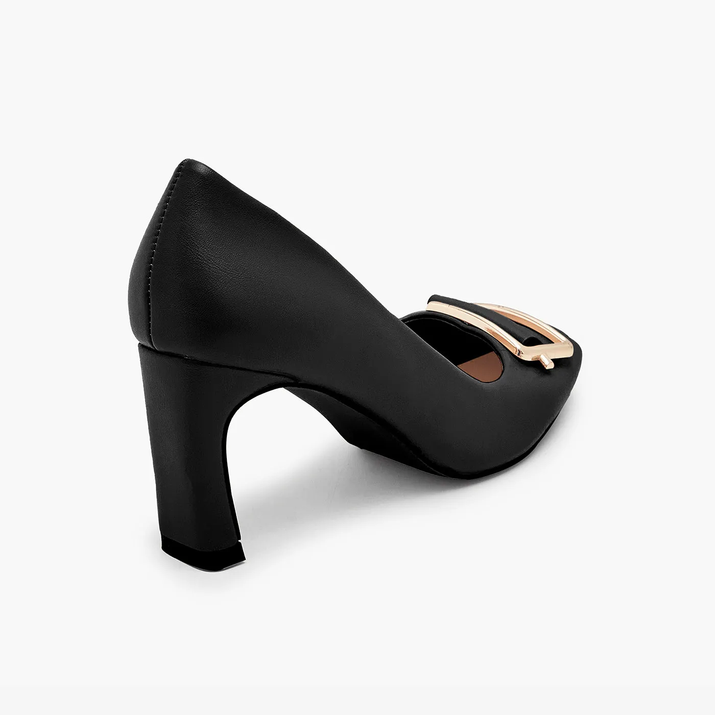 Buckled Block Heels