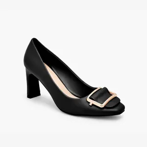 Buckled Block Heels