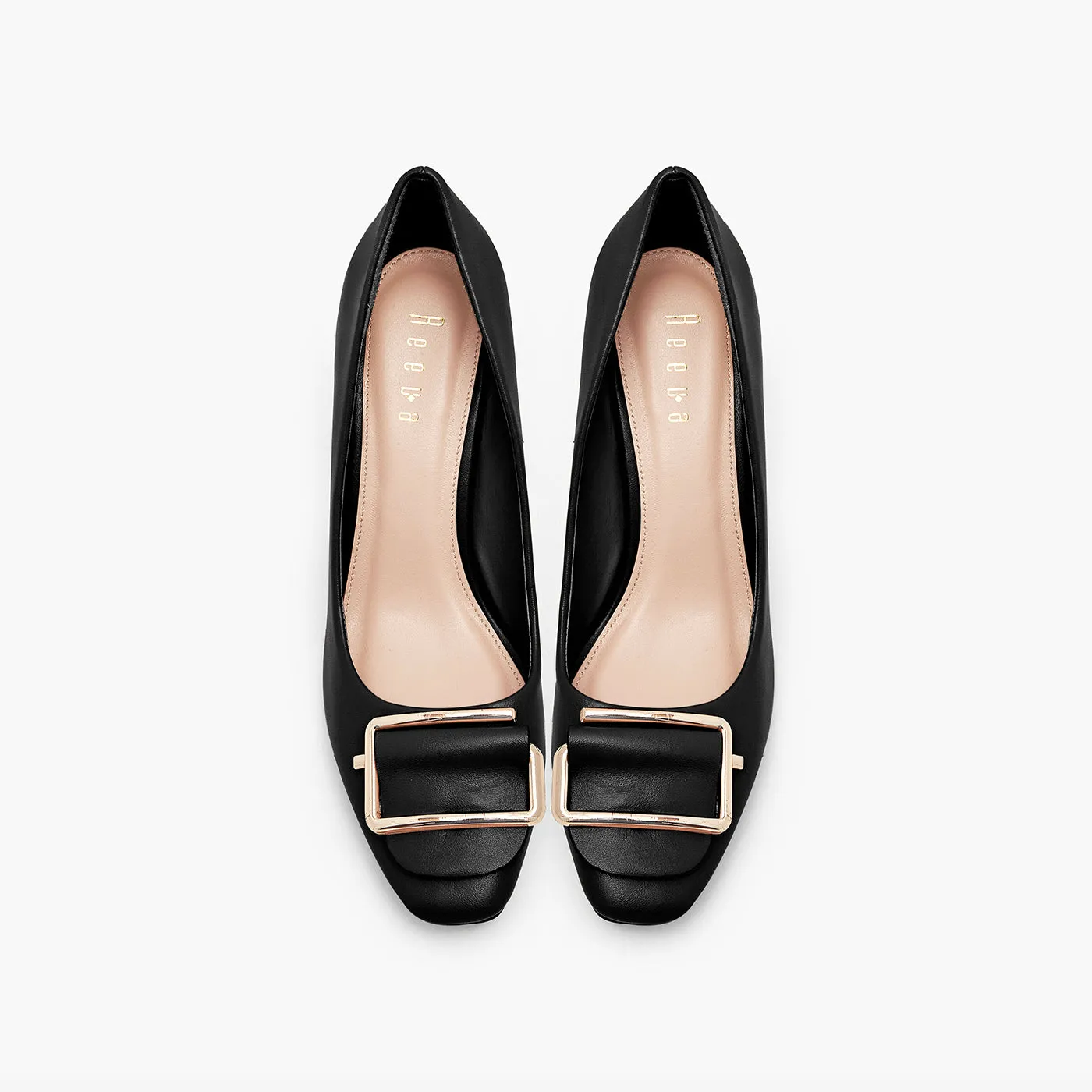 Buckled Block Heels