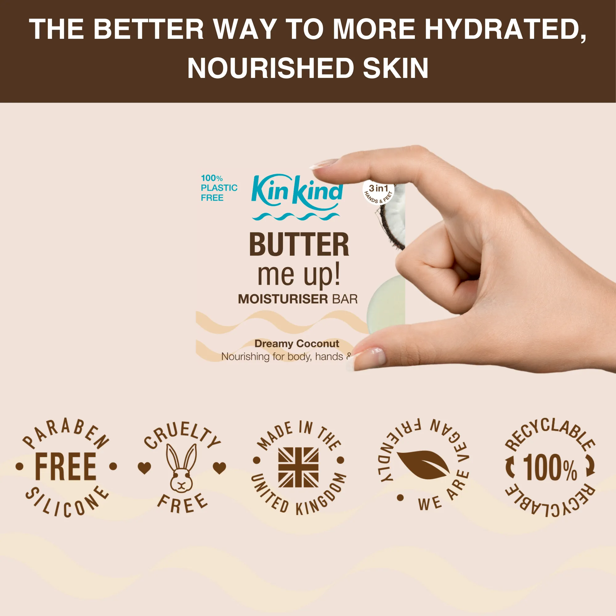 BUTTER me up! Moisturiser bar. Saves 1 plastic bottle!