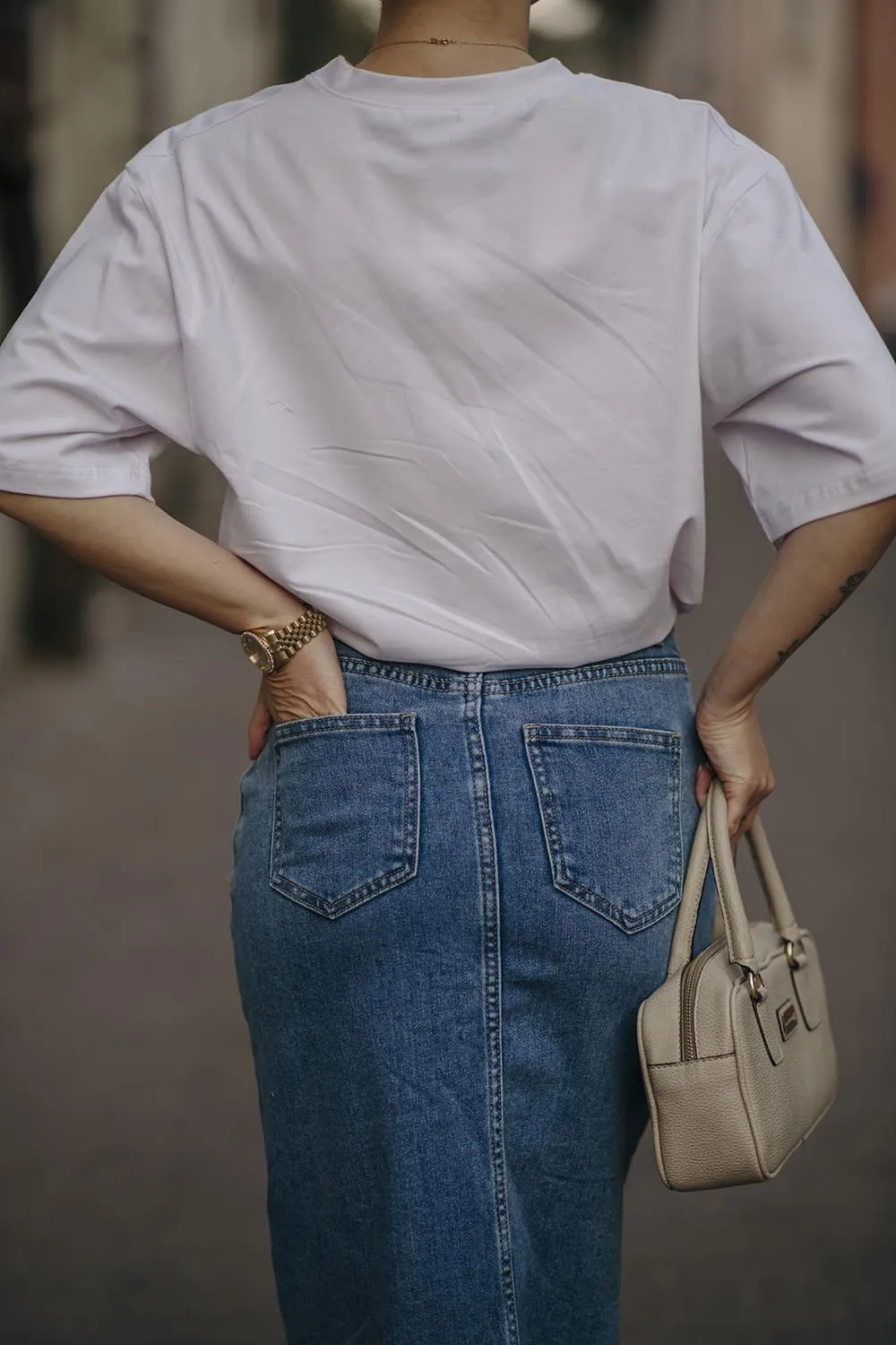 By Your Side denim skirt