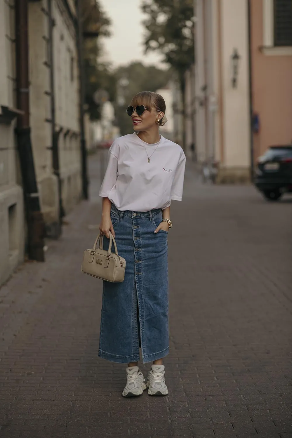By Your Side denim skirt