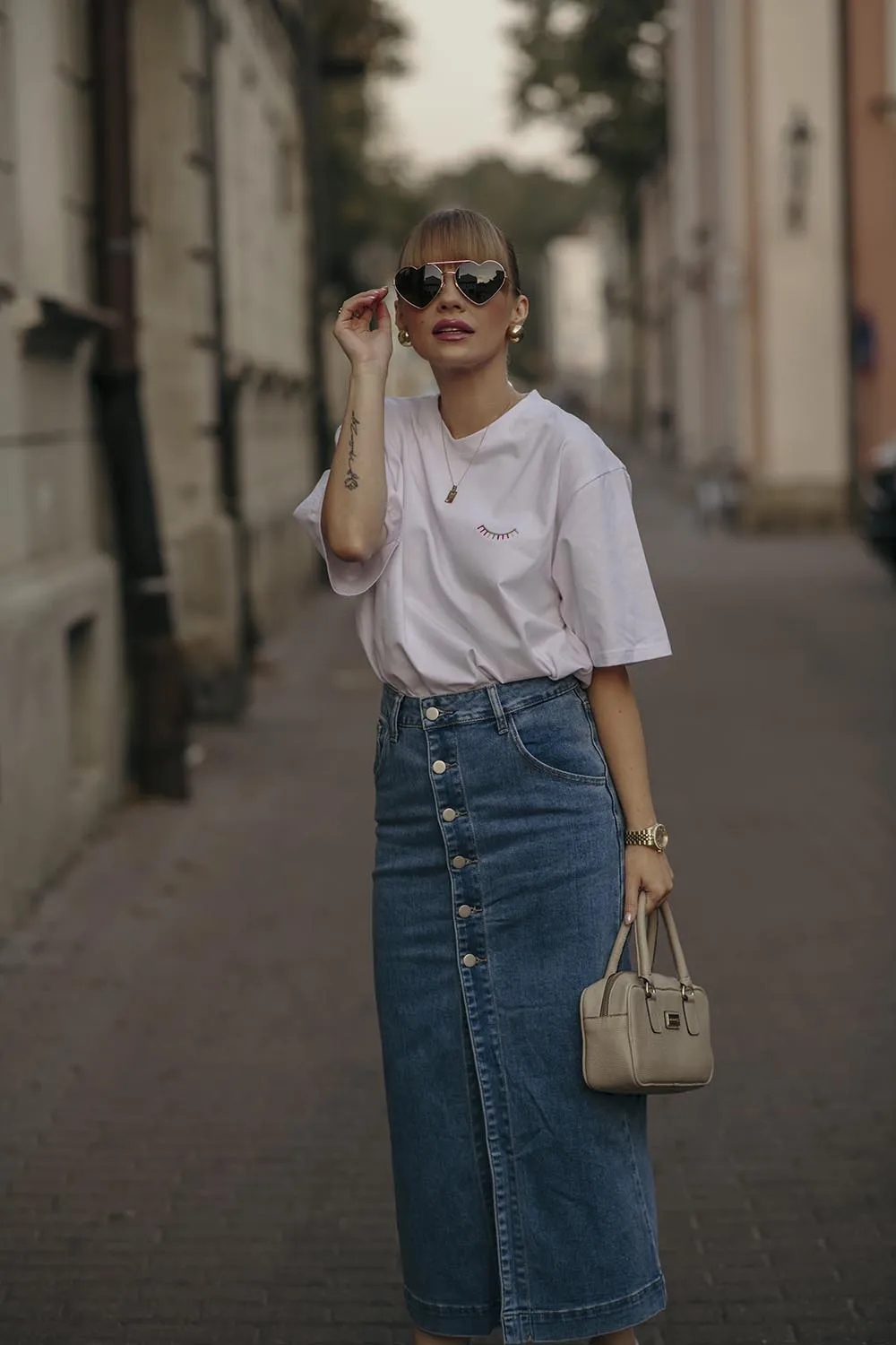 By Your Side denim skirt