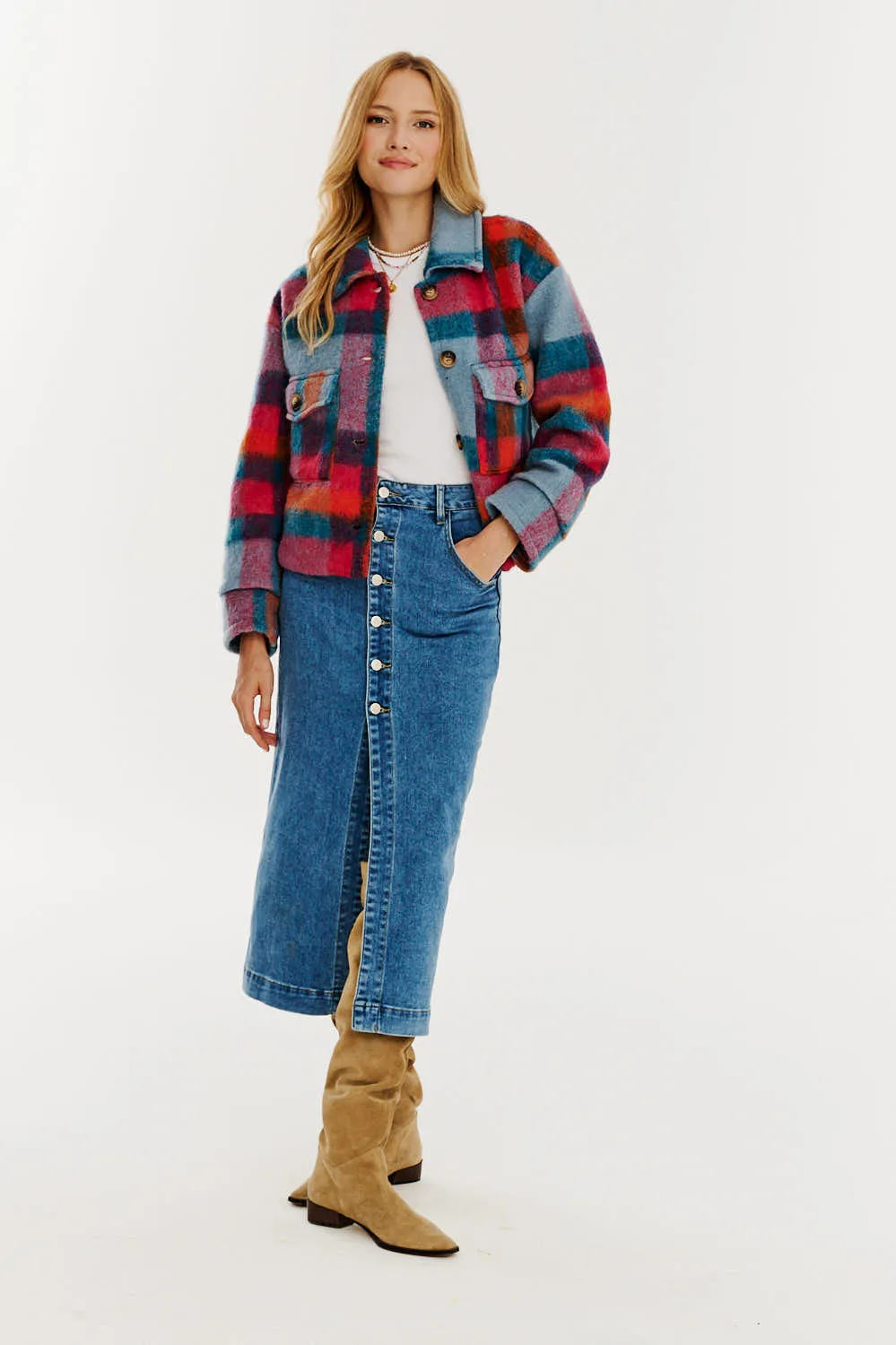 By Your Side denim skirt
