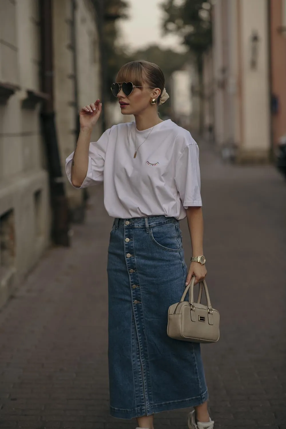 By Your Side denim skirt