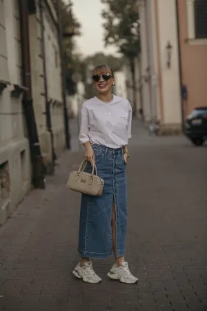By Your Side denim skirt