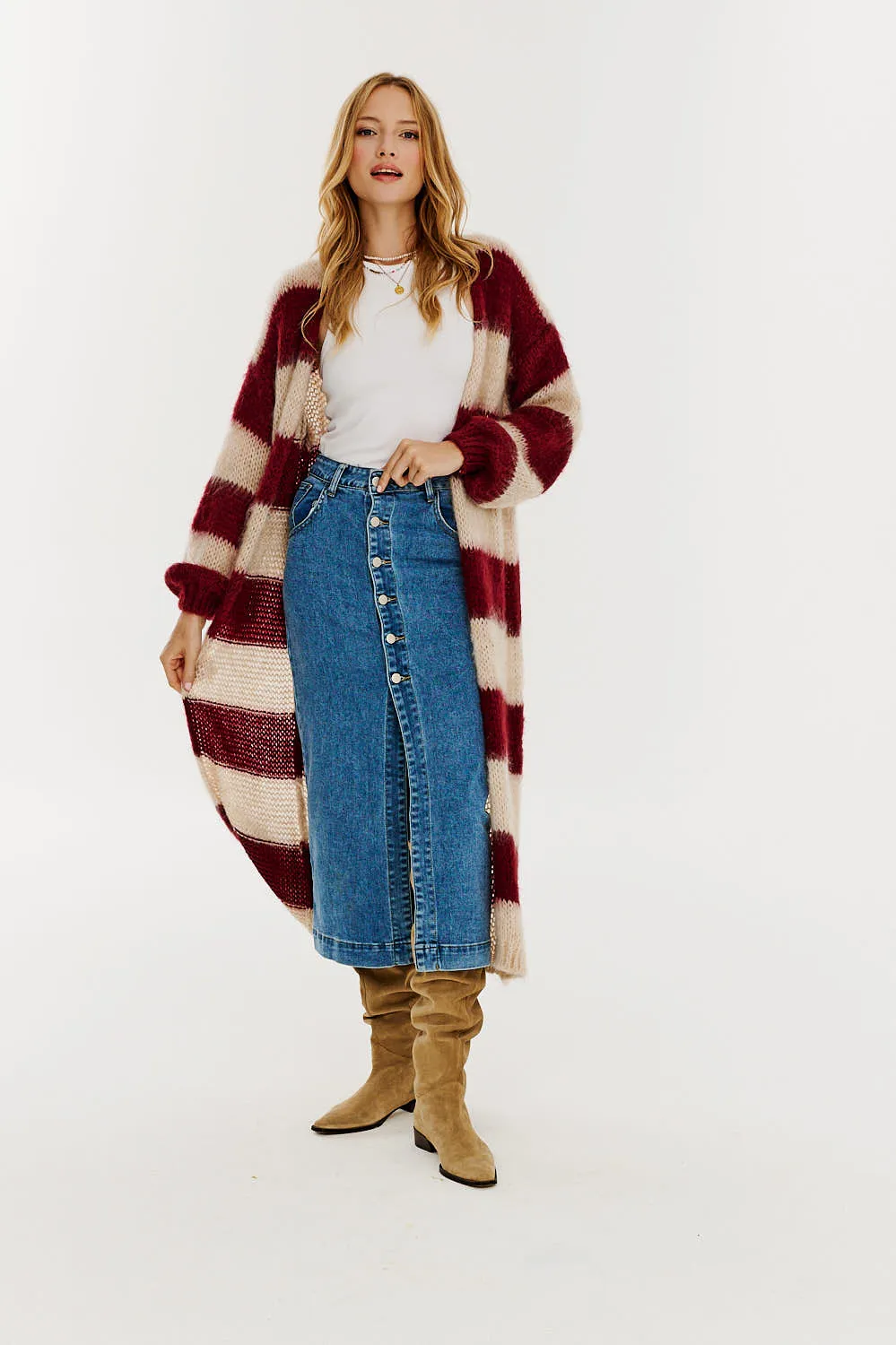 By Your Side denim skirt
