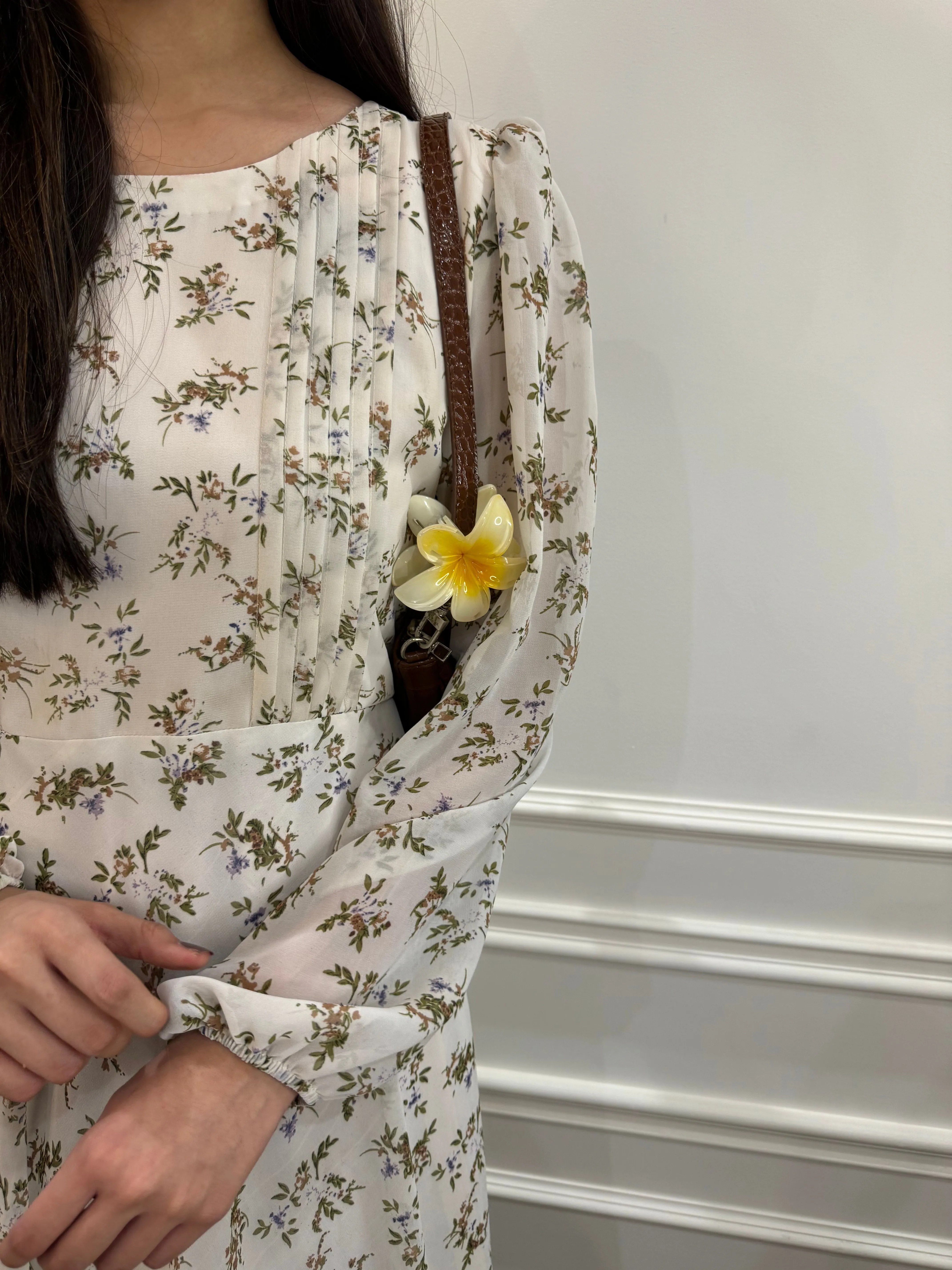 Calla Floral Long Dress by Silk and Saffron
