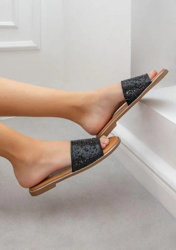 Carly Modern Rhinestone Sandals
