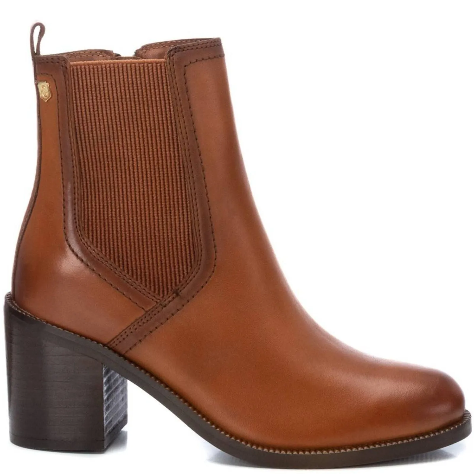 Carmela Tan Classic Block Heel Boots