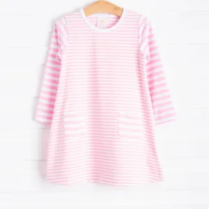 Claire, Pink Stripe Dress
