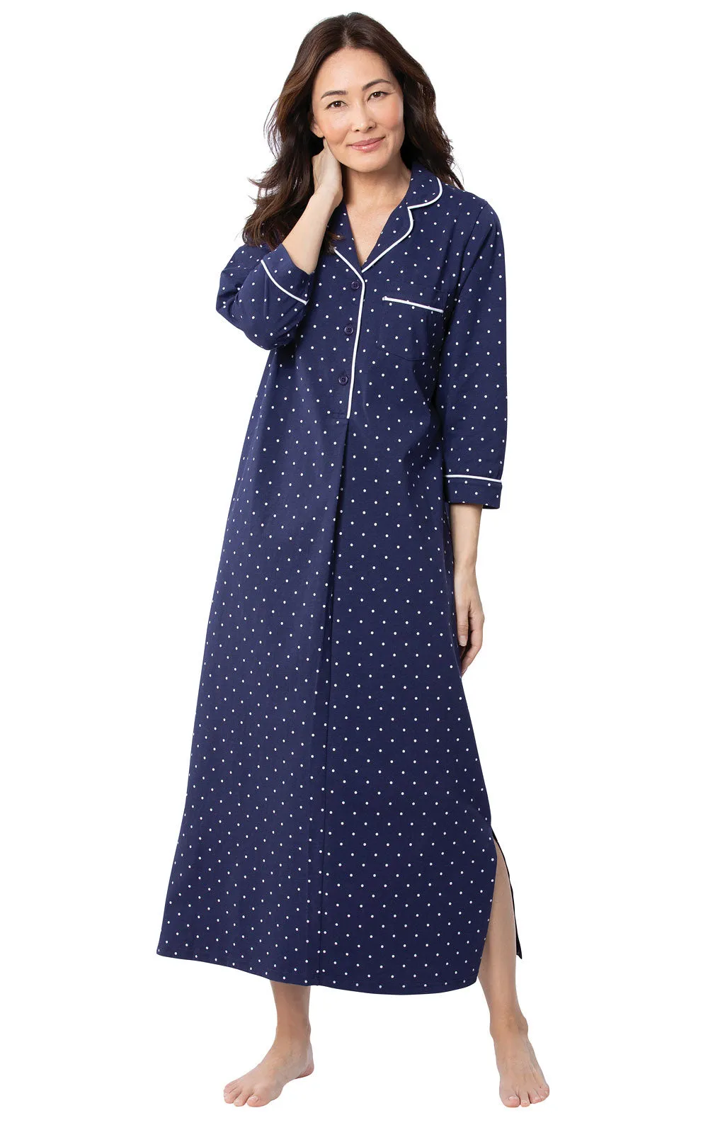 Classic Polka-Dot Nightgown