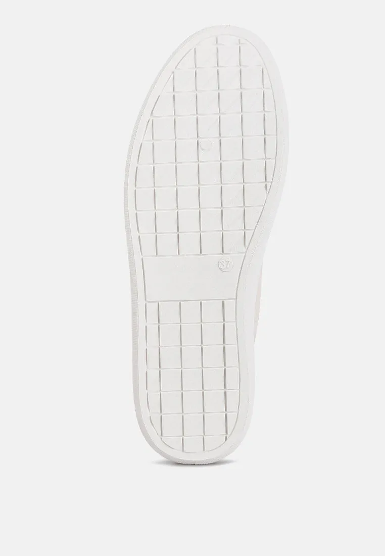 Claude Faux Leather Back Panel Detail Sneakers