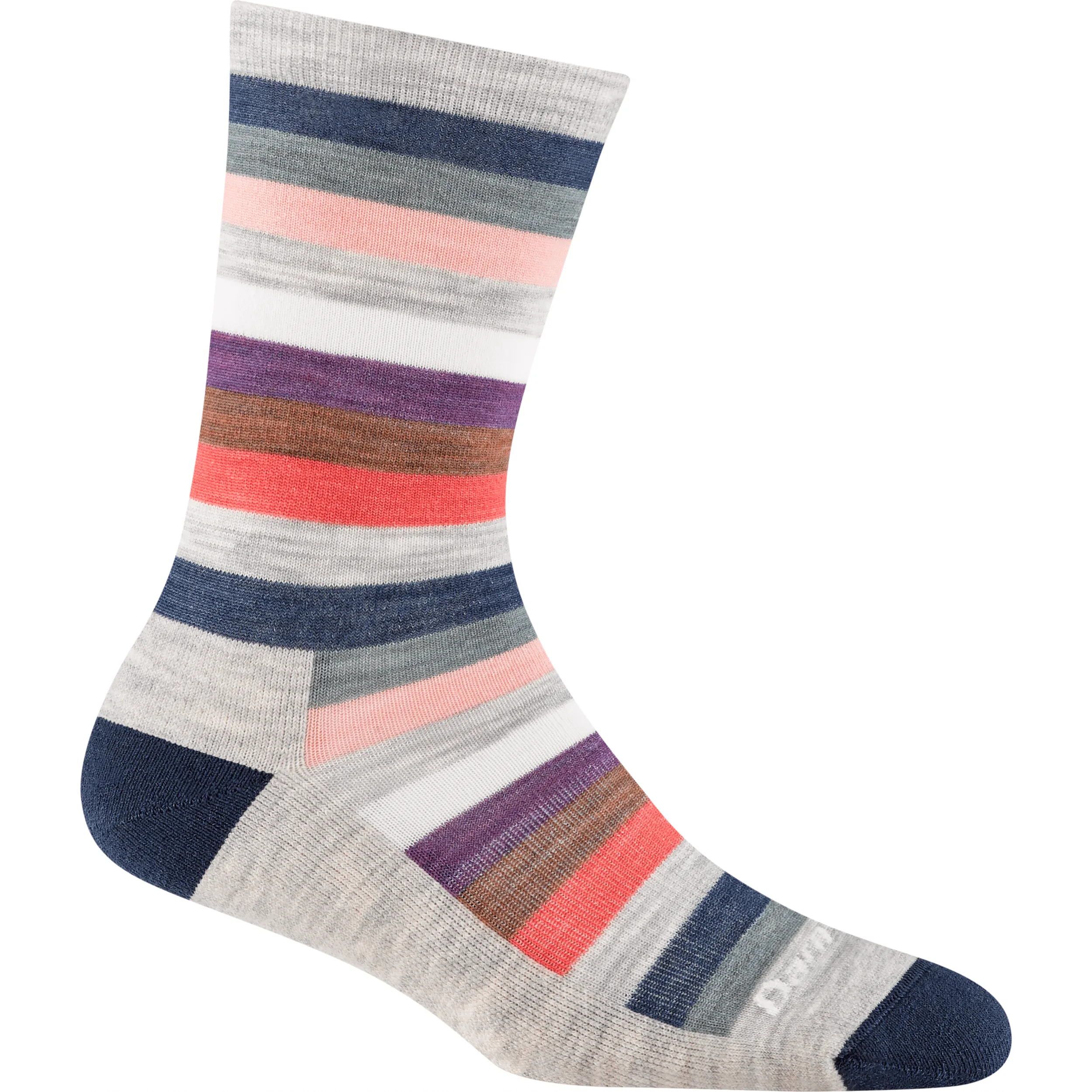 Darn Tough Womens Mystic Stripe Crew Lightweight Lifestyle Socks