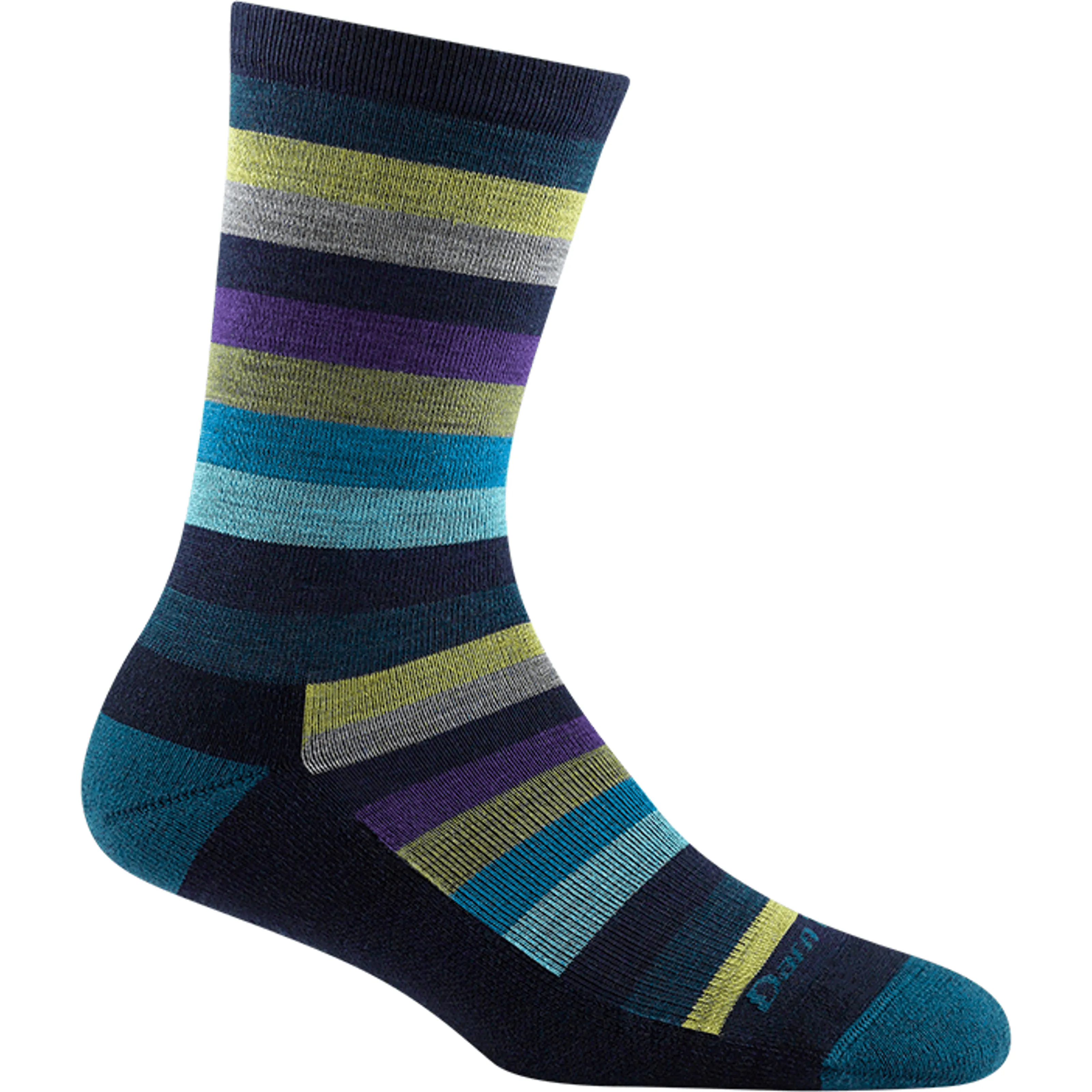 Darn Tough Womens Mystic Stripe Crew Lightweight Lifestyle Socks