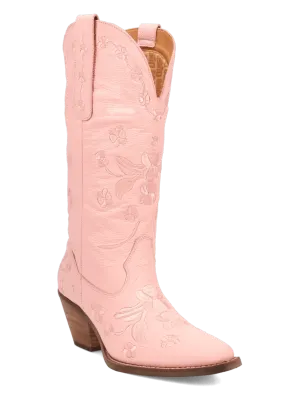 Dingo Love Bug Leather Boot, Pink