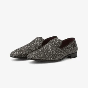 Domoir | Glitter Sequin Textile Loafers