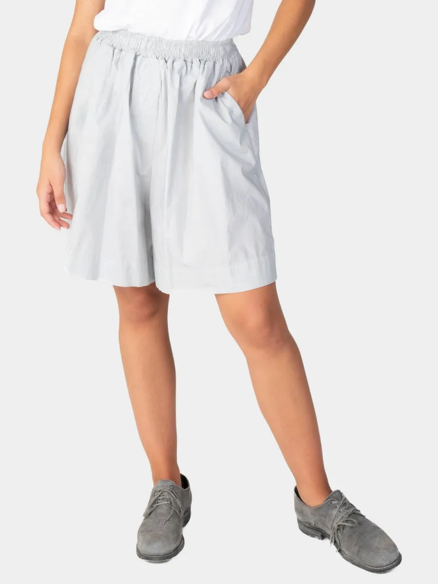 Elastic Tie Waist Cotton Boxy Shorts