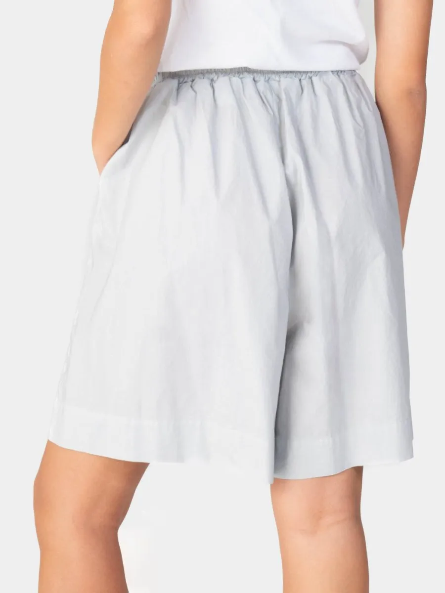 Elastic Tie Waist Cotton Boxy Shorts