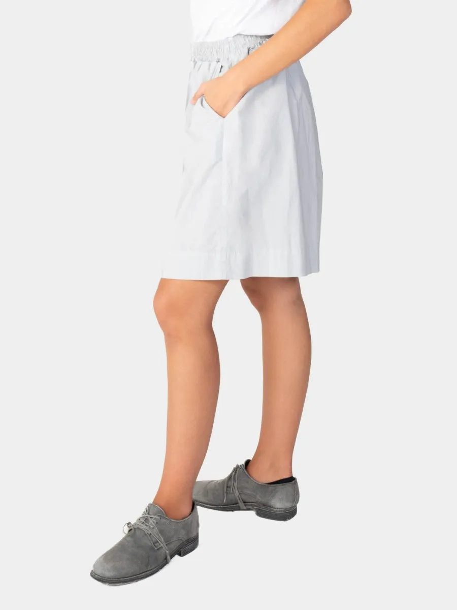 Elastic Tie Waist Cotton Boxy Shorts