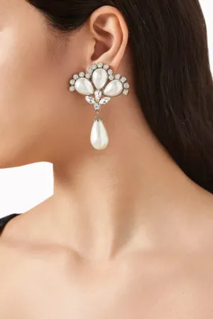 Elegant Teardrop Pearl Drop Earrings