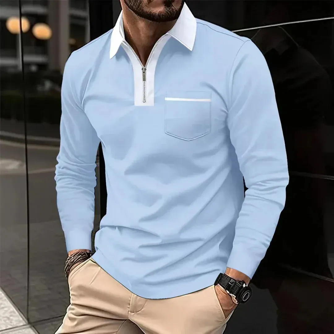 Emilien - Polo Shirt With Long Sleeves For Men