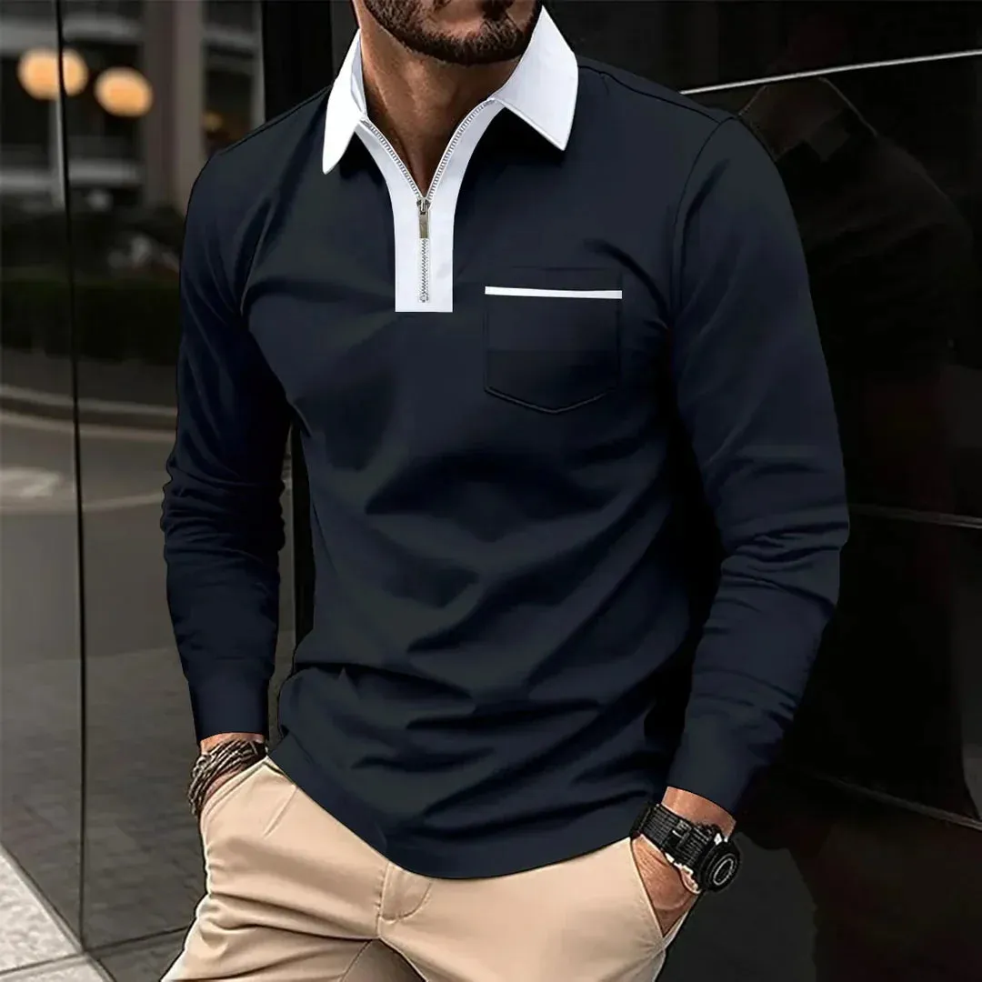 Emilien - Polo Shirt With Long Sleeves For Men