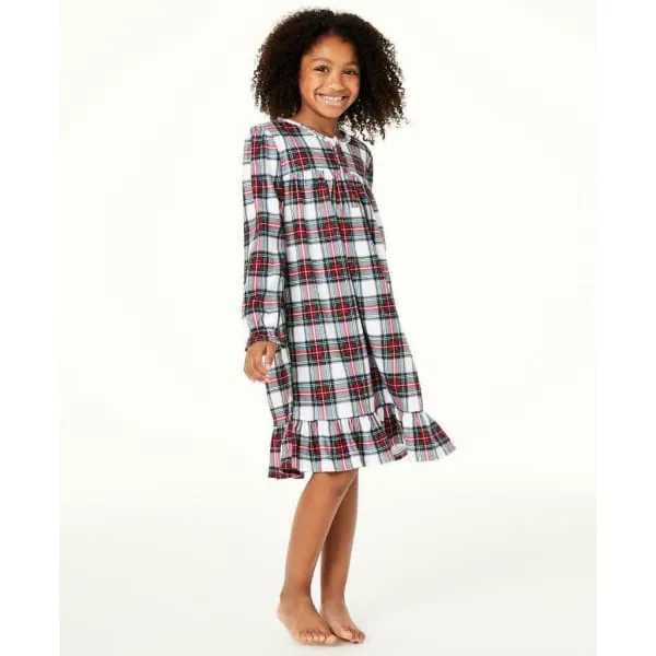 Family PJs Kids Girls Stewart Plaid Nightgown Pajama Holiday