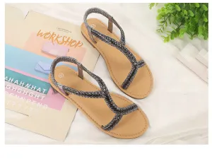 Fashion Light Soft Bottom Sandals Female Summer Flat Bottom Thank Summer Ladies Slip Non-slip Women's Shoes Wear Sandals
