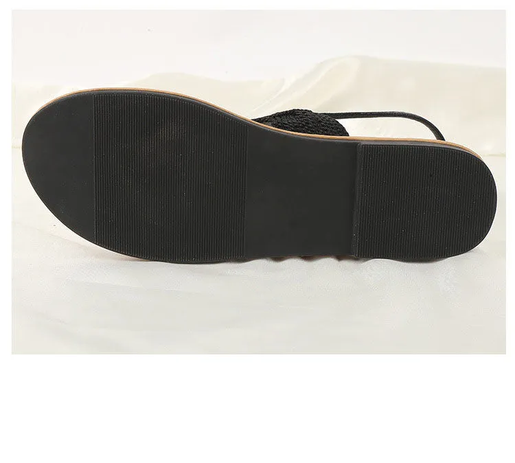 Fashion Light Soft Bottom Sandals Female Summer Flat Bottom Thank Summer Ladies Slip Non-slip Women's Shoes Wear Sandals