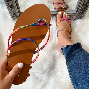 Fashion Strappy Flip Flop Sandals