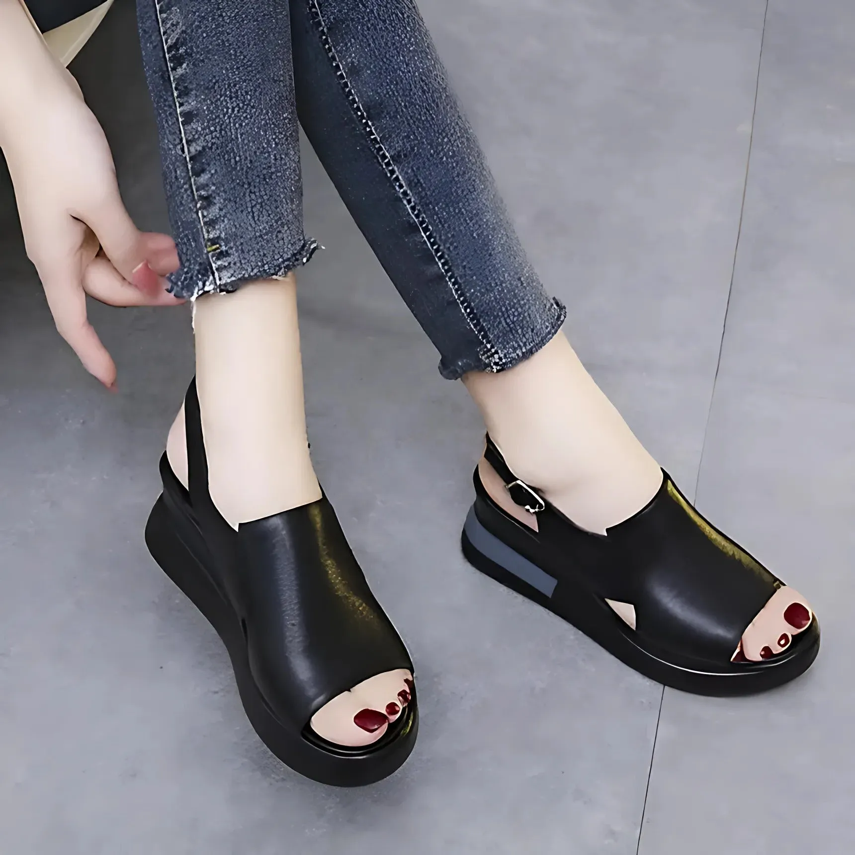 Fashion Women's Stylish Orthopedic Platform Sandals - OrtoSoft™