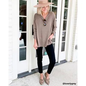 Feather Tan Loafer Flat