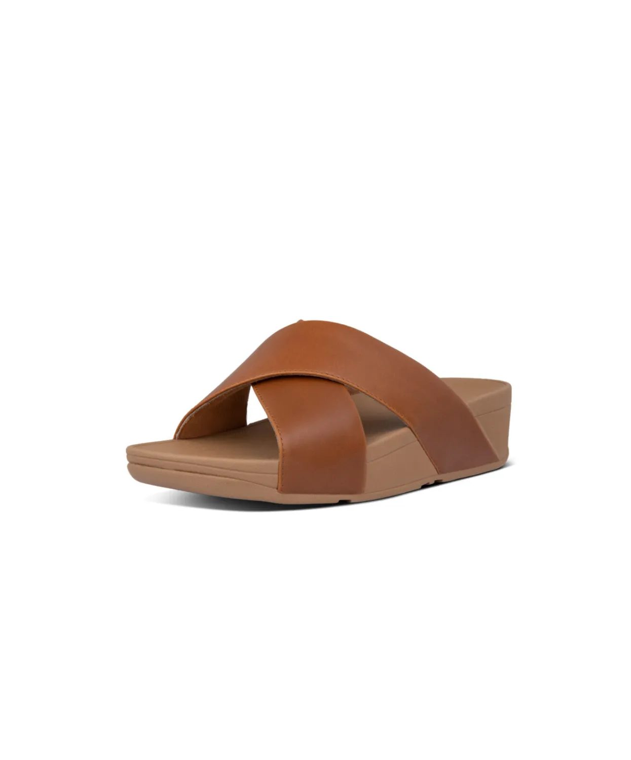 FitFlop Lulu Cross Slides Sandals Light Tan