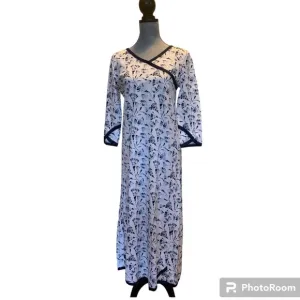 Garnet Hill green cotton nightgown XS NWOT Soft jersey knit