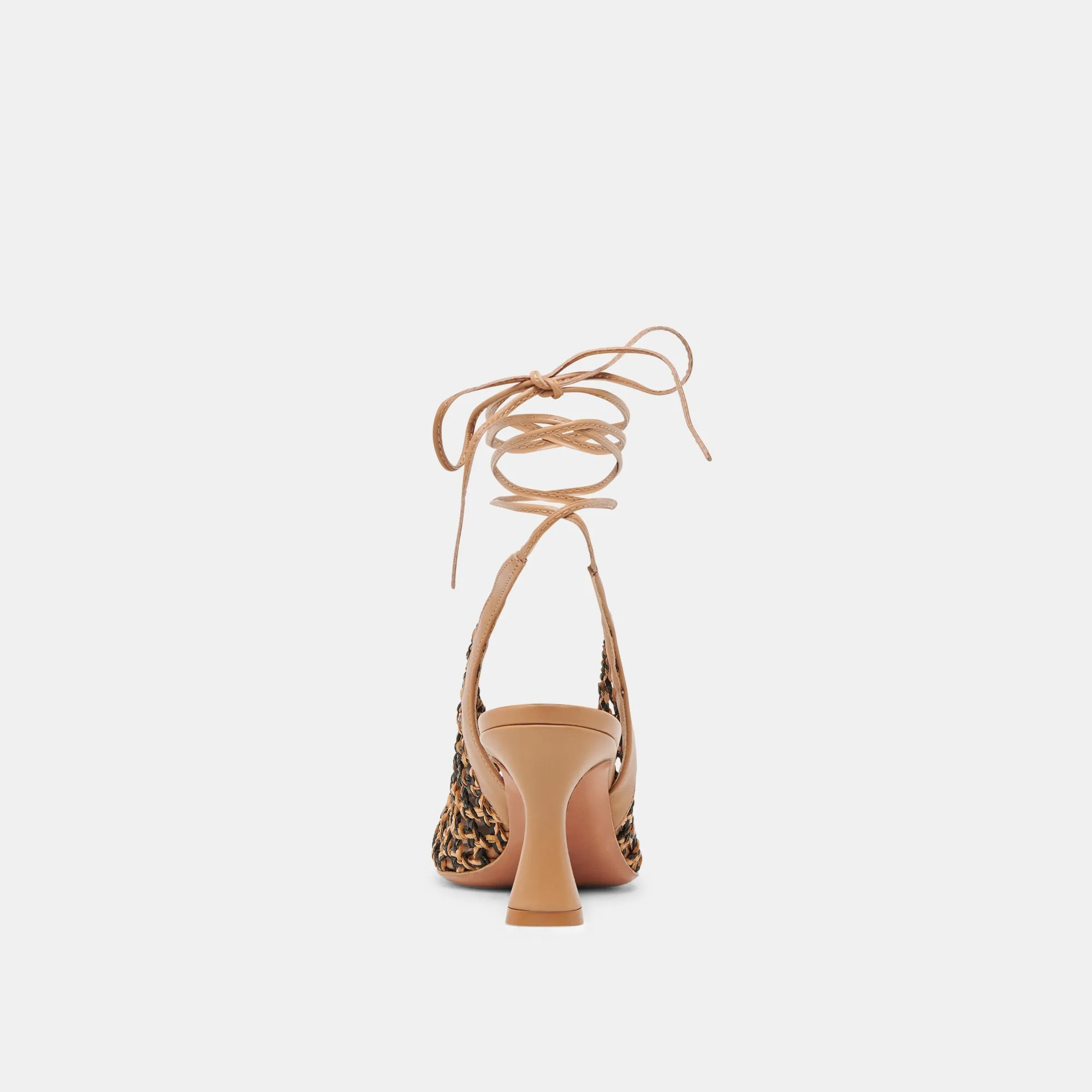 GESICA HEELS BLACK NATURAL WOVEN