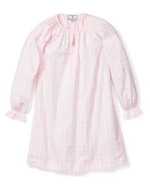 Girl's Pink Gingham Delphine Twill Nightgown