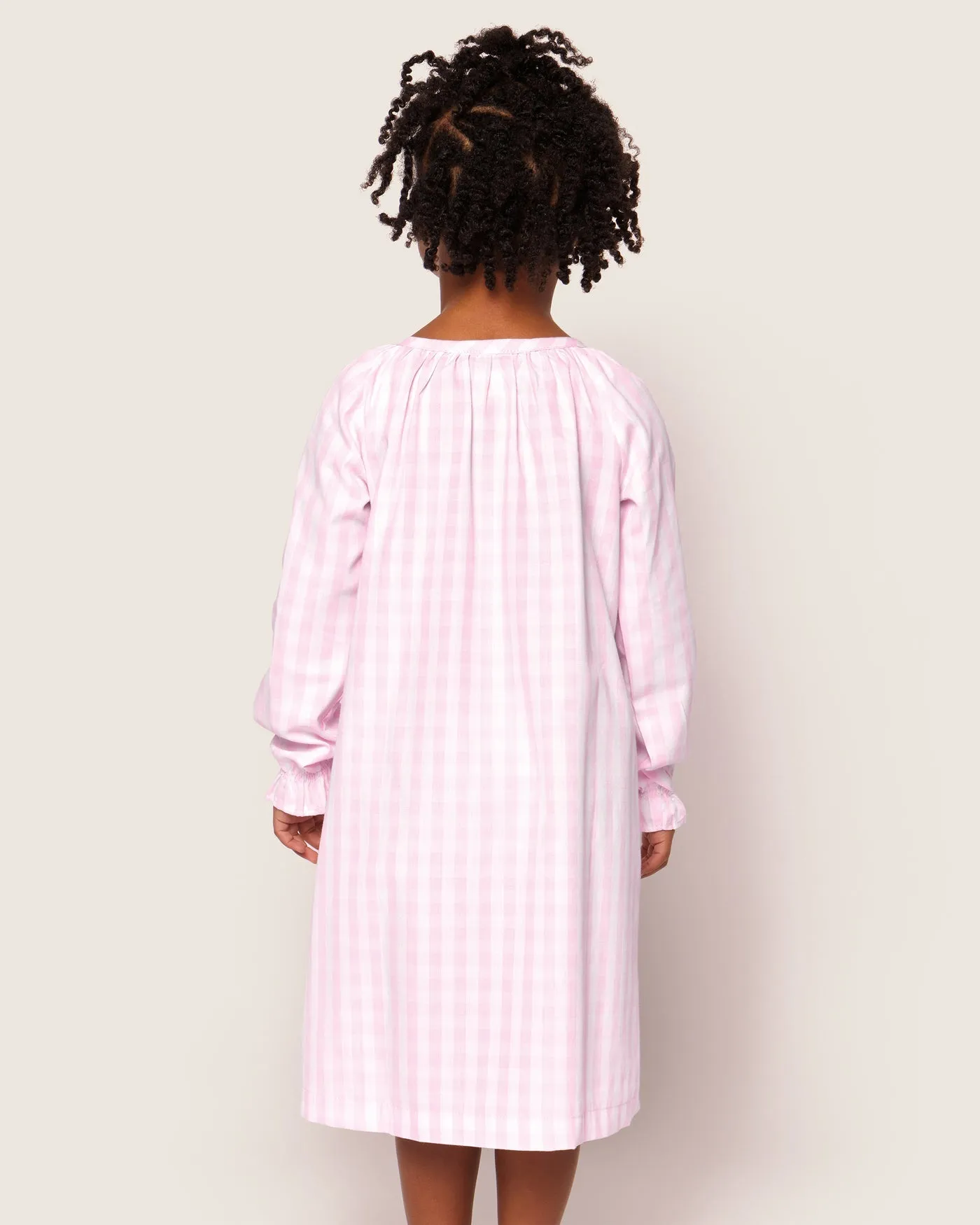Girl's Pink Gingham Delphine Twill Nightgown
