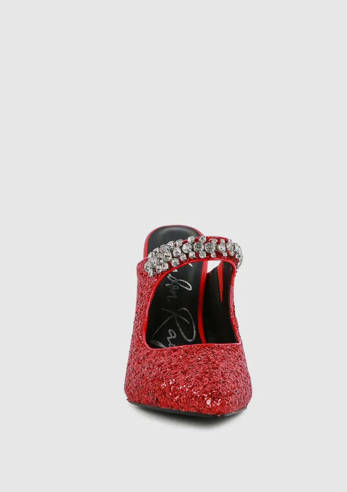 Glitter Diamante High Heeled Sandals
