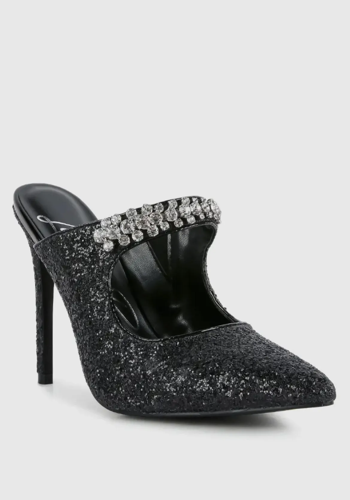 Glitter Diamante High Heeled Sandals
