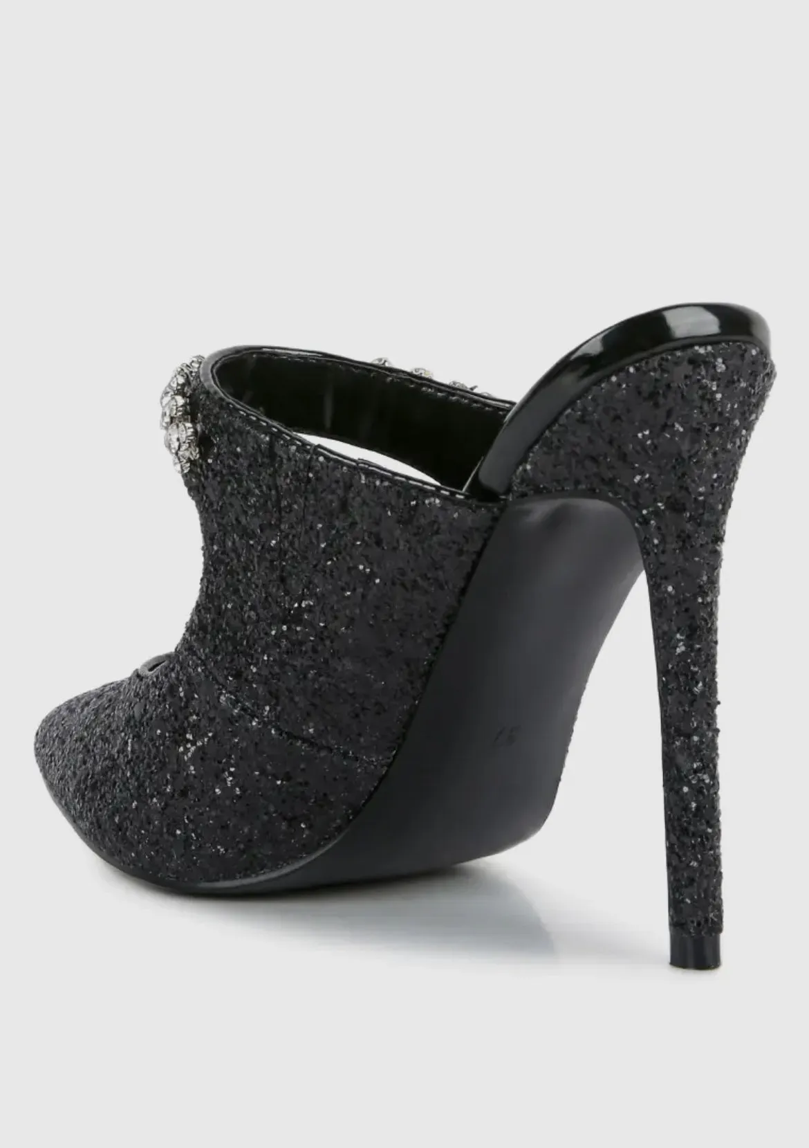 Glitter Diamante High Heeled Sandals