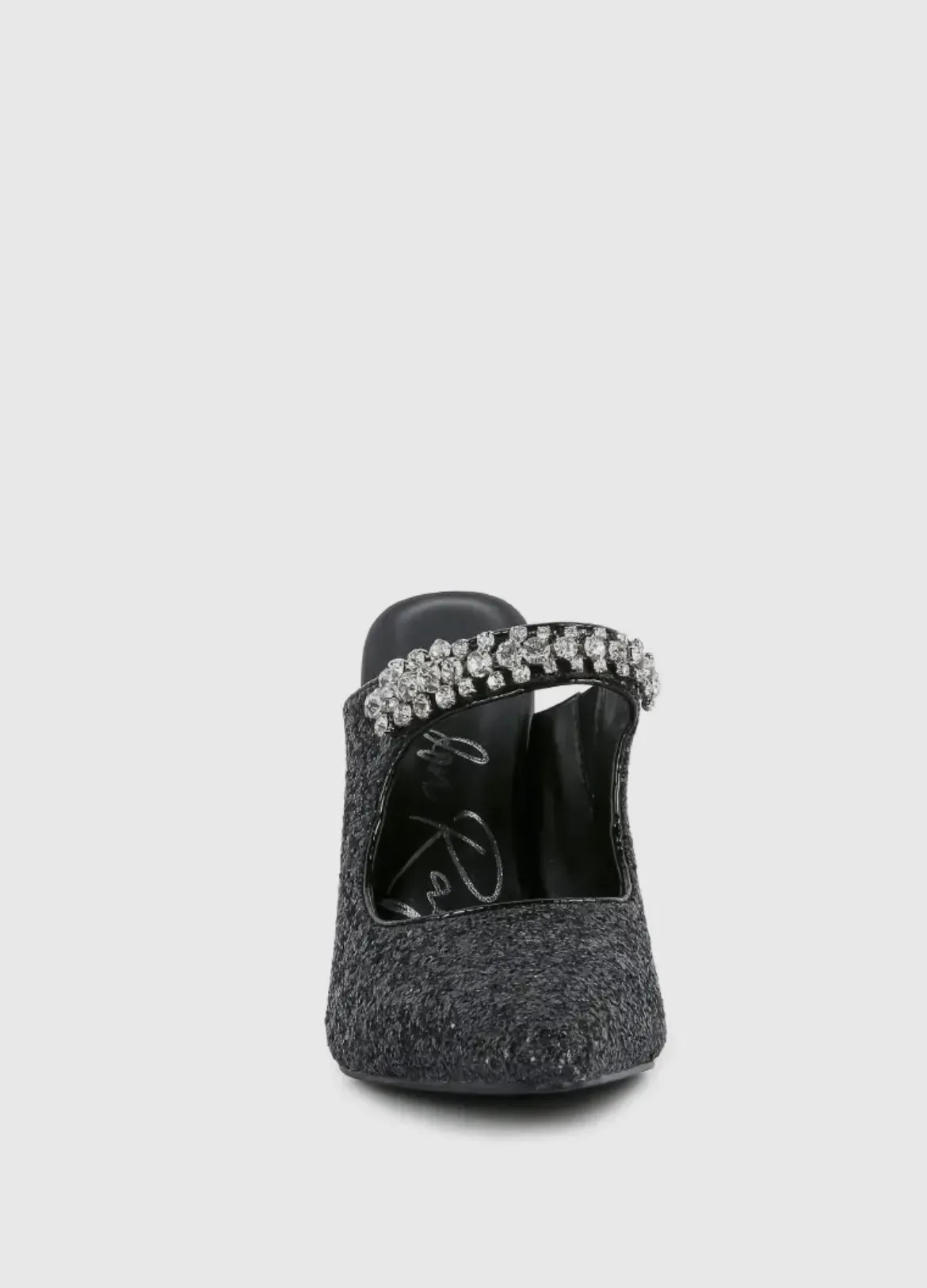 Glitter Diamante High Heeled Sandals