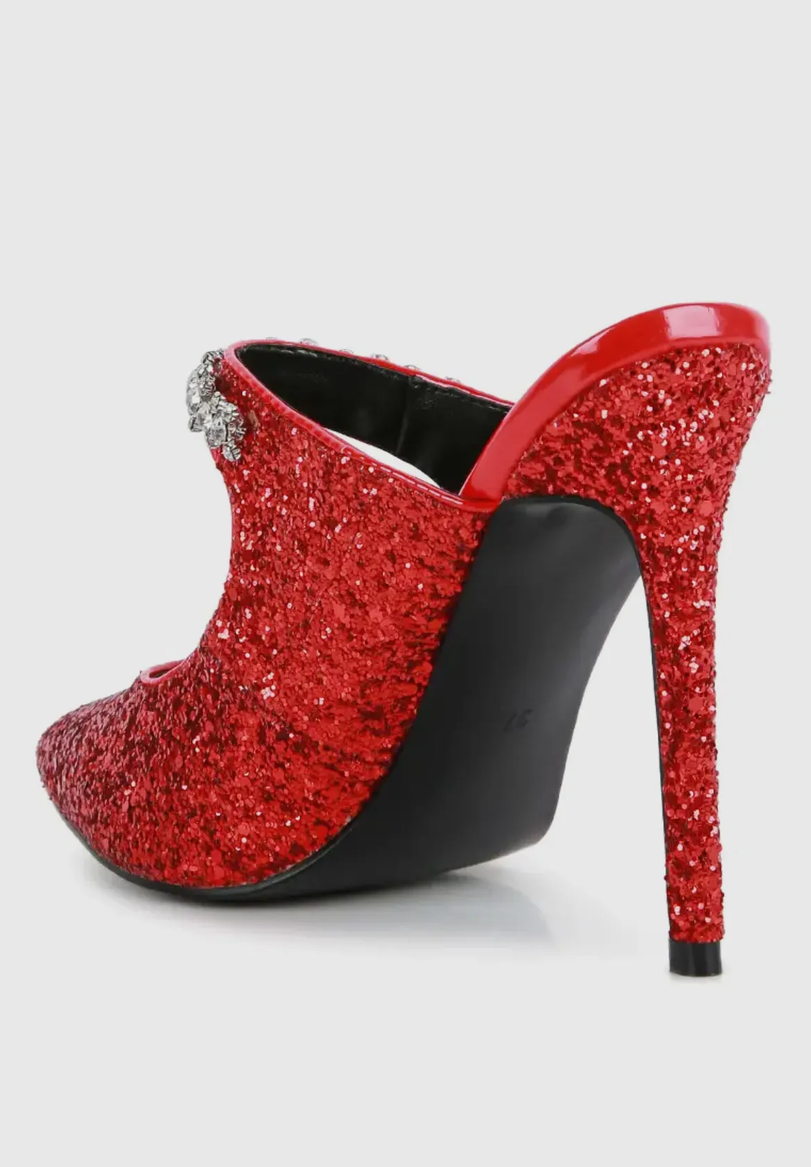 Glitter Diamante High Heeled Sandals