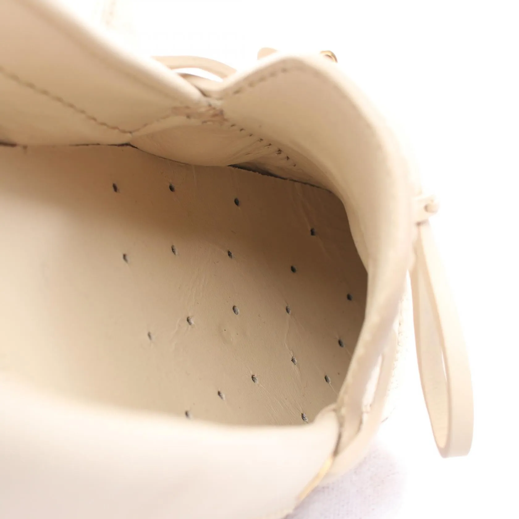 Gloria Loafers Monogram mahina Loafers Driving shoes Leather Light beige