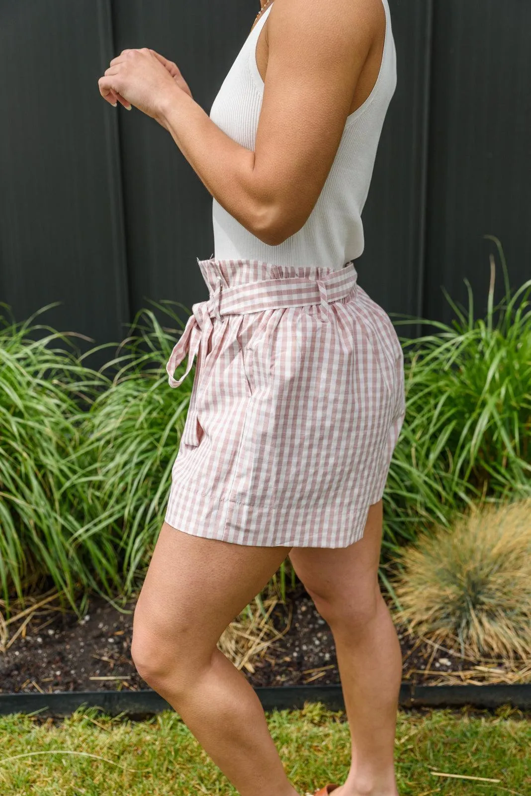 Hazel Blues® | Prim & Pretty Gingham Tie Shorts