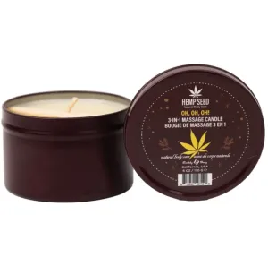 Hemp Seed 3-In-1 Massage Candle - Oh! Oh! Oh! - Amber Musk, Warm Tobacco, Caramel Strands - 170g