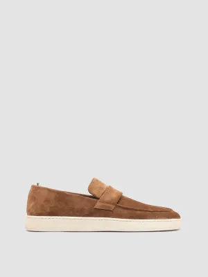 HERBIE 001 - Mocassini Penny Loafer in Pelle Scamosciata Marrone