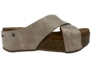 Hero Slip On Sandal with Platform Cushioned Wedge In Cream