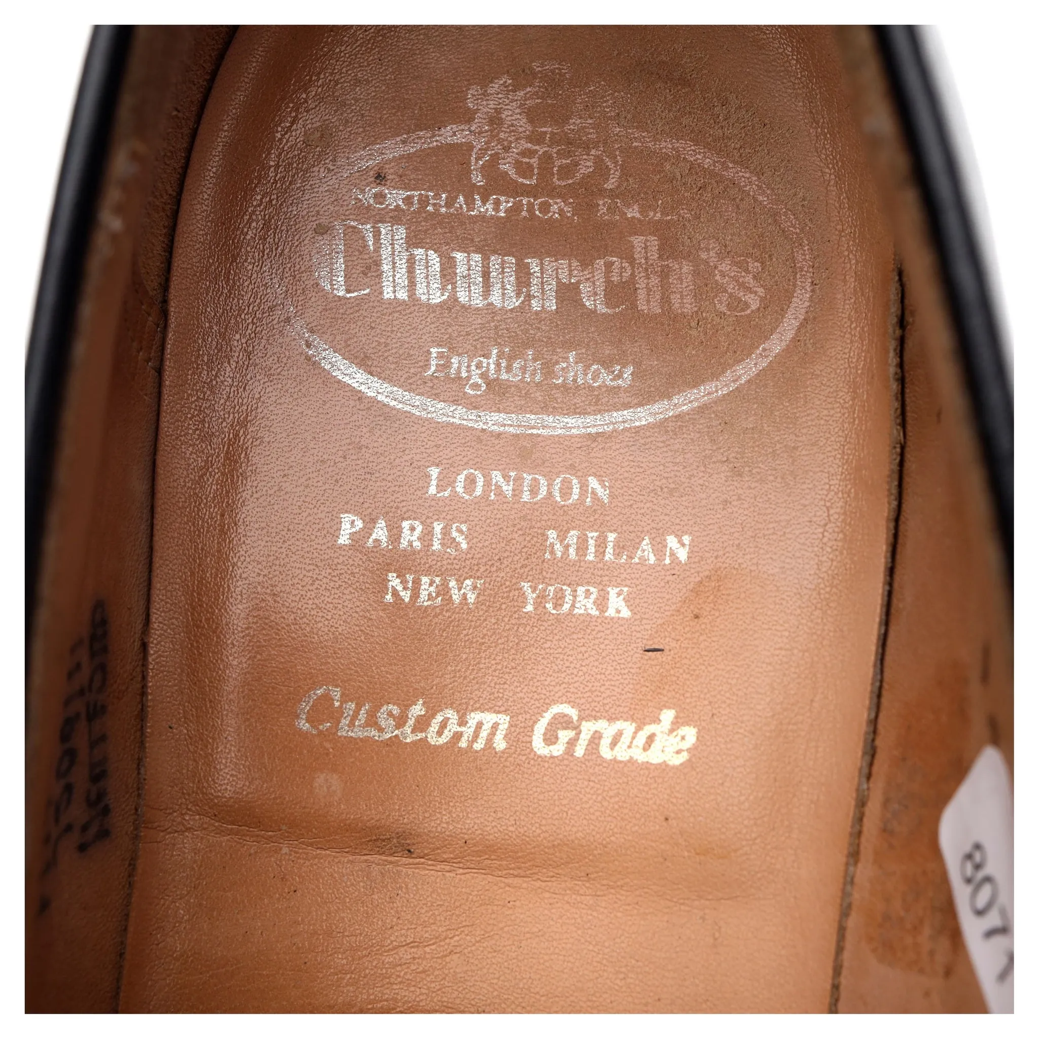 'Hertford' Black Leather Loafers UK 8 G