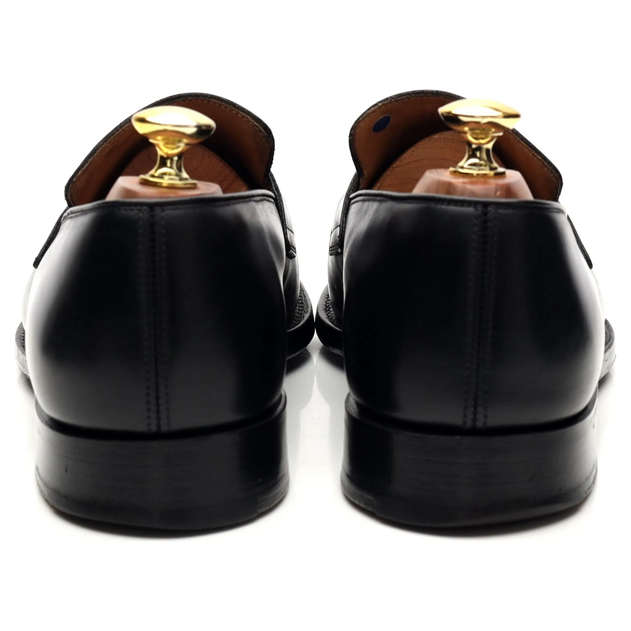 'Hertford' Black Leather Loafers UK 8 G